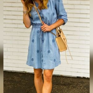 HOLDING HORSES Light Blue Mini Dress